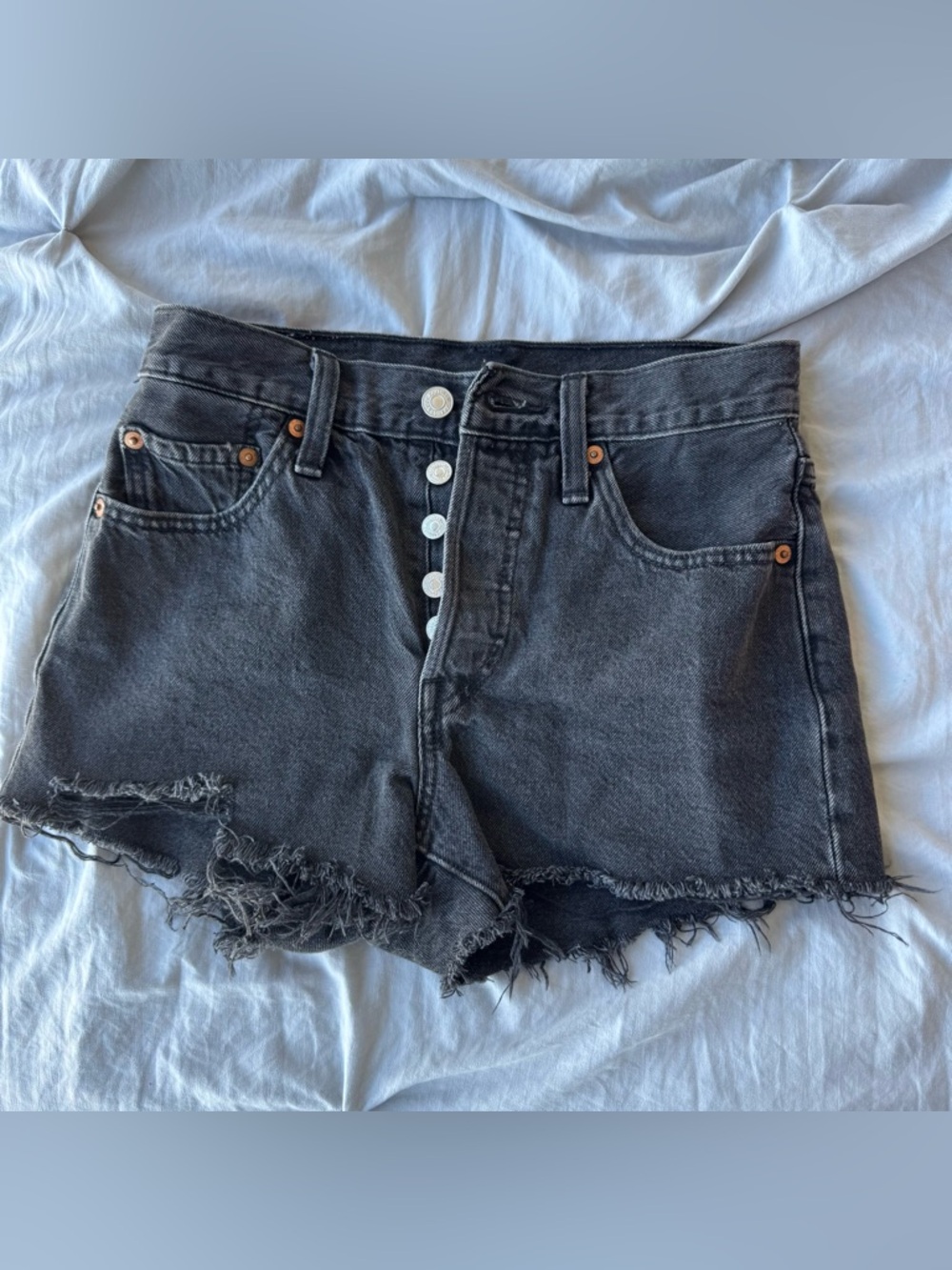 Levi's Black 501 Denim Shorts